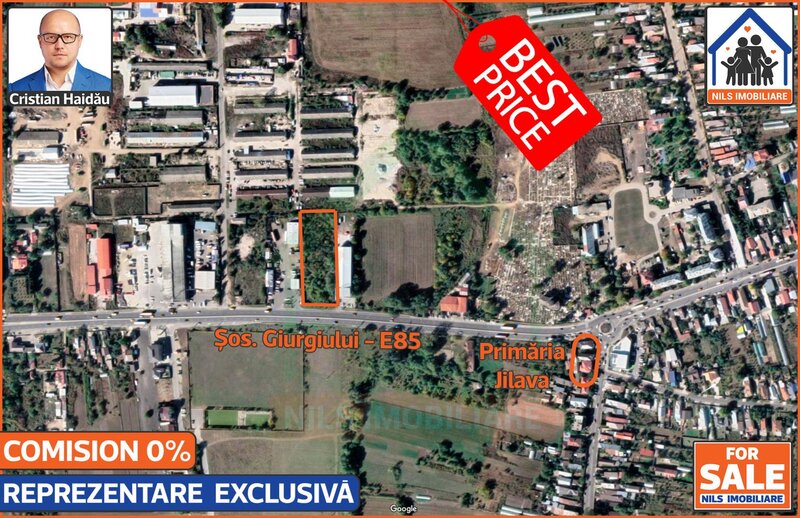 Jilava, Sos. Giurgiului, E85, teren 4967 mp, intravilan, utilitati.